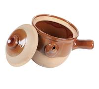 Gadpiparty Chinese Medicine Cooking Pot 1.5L Terracotta Stew Casserole with Safety Handle Compatible with Gas and Open Flame