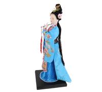 Gadpiparty Chinese Silk Doll Miniature Peking Opera Figure, 12-Inch Handcrafted Silk Sculpture for Oriental Shelf Decoration and Cultural Collection