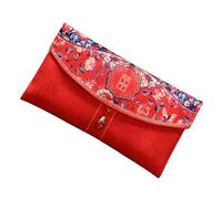 Gadpiparty Chinese Style Money Holder Fabric Bag Red Envelope for Wedding Ceremony Multipurpose Cash Card Jewelry Pouch Suitable for Marriage Couple Anniversary