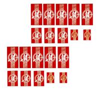 Gadpiparty Chinese Wedding Red Envelopes Paper Packets Reusable and Sturdy Red Packets 120pcs with Printed Personality Characters for Engagement Banquet and Giving