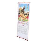 Gadpiparty Chinese Year of Snake Wall Hanging Calendar Lunar Monthly Planner Home Office Decor Traditional Zodiac Auspicious Scroll for Management and Cultural Education