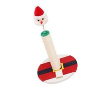 Gadpiparty Christmas Santa Cat Scratching Post Sisal Fiber, Small Indoor Kitten Claw Scratcher, Vertical Cat Climber and Sturdy Reusable Scratching Pole for Holiday Pet Play