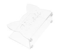 Gadpiparty Clear Acrylic Cat Shaped Mail Sorter for Desk Desktop Letter Organizer and File Holder Compact Envelope and File Organizer for Home and Office Supplies Modern Transparent Design