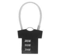 Gadpiparty Coded Lock Keyless Luggage Locks Cable Security ed er Cabinet Key Number Keychain Outdoor Combination Pad Combination Bag Box Zinc Alloy Black