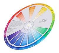 Gadpiparty Color Wheel Colour Guide Wheel Rotation Chart for Color Learning Colour Mixing Board Shade Tints and Tones Reference Visual Tool for Nail Art Makeup Blending and Art Teaching 9.06in