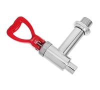 Gadpiparty Commercial 1/2 Inch Water Dispenser Tap Replacement Stainless Steel Cooler Spigot with Red Handle Universal Juice and Water Jug Faucet for Beverage Coolers