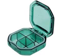 Gadpiparty Compact 4-Grid Medicine Pill Organizer Case with Multiple Compartments, Easy to Carry Ps Material Portable Medicine Case for On-the- Use and Travel