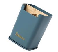 Gadpiparty Compact Blue Cutlery Holder with Bamboo Partition and Detachable Tray, Lightweight Pp Multifunctional Tableware Organizer for Chopsticks and Spatulas in Restaurants and Hotels