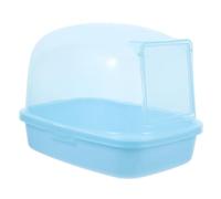 Gadpiparty Compact Hamster Sand Bath Container Dual-function Sauna and Toilet Litter Box for Dwarf Gerbils Squirrels and Small Animals Space-saving Plastic Sand Bath House for Pet Bathing and