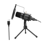 Gadpiparty Condenser Microphone Set for Gaming and Computer with Noise Reduction USB Transmission Stable Connection Desktop Mic with Bracket for Live Streaming and Voice Chat