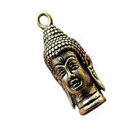 Gadpiparty Copper Buddha Head Key Pendant Vintage Keychain Decoration for Stylish Home and Bag Accessories Sturdy and Lightweight Craftsmanship