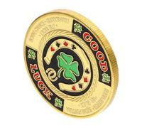 Gadpiparty Copper Poker Card Guards with Exquisite Design Reliable Abs and Copper Material Protectors for Poker Game and Table Games Good Luck Coin and Gambling Lovers