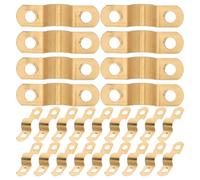 Gadpiparty Copper Tube Clamp 70Pcs Metal Double Hole U Bracket 6-8Mm Pipe Fixing Clip for Evaporator Coil Holder and Refrigerator Accessories