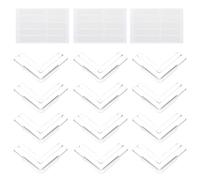 Gadpiparty Corner Protectors Cuttable Edge Bumpers White for Window and Furniture 12pcs PVC to Suppress Knocking Sound, Sturdy Safety Guards for Table and Window Corners
