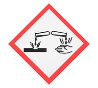 Gadpiparty Corrosive Material Warning Sign Decal Self-Adhesive 10X10Cm Sturdy Safety Sticker for Industrial Hazardous Substance Identification