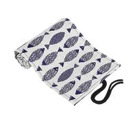 Gadpiparty Cotton Linen Roll Up Pencil Case with Slots Cartoon Saury Pattern Canvas Organizer for Colored Pencils Portable Drawing Stationery Storage with Space Saving Design Artists and