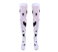 Gadpiparty Cow Pattern Breathable Knee High Socks for Women Soft Nylon Stockings with Fashionable Cow Print Design Comfortable over-the-Knee Socks for Daily Wear