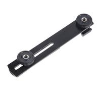 Gadpiparty Creative Design 2-in-1 Microphone Stand Fill Light Holder, Aluminum Alloy and Iron T-shaped Bar with Easy-to-use Fill Light Connection, Black Mic Mount Bar for Live Broadcast