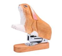 Gadpiparty Creative Wooden Rabbit Shape Manual Stapler for Students with Portable Design, Manual Stapling Function, for Home and Office Use, Student Stationery Book Sewer