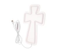 Gadpiparty Cross Neon Light Acrylic LED Crucifix Wall Decor Warm Lighting