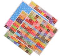 Gadpiparty Cross- Number Stickers Paper Labels Assorted Colour 5 Sets Square Shape, Convenient Classification Helpers for Crystal Art Kits for Arts and Crafts