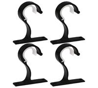 Gadpiparty Curtain Rod Brackets with Screws 4pcs for Ceiling and Wall Mounting Heavy Duty Rod Holders Roman Blind Pole Supports Suitable for Bedroom and Living