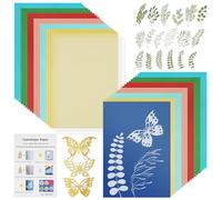 Gadpiparty Cyanotype Printing Kit Natural Fiber Paper with Clips for DIY Sun Print Crafts Handmade Floral Art Supplies for Painting Illustration and Color Paper Projects