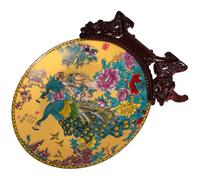 Gadpiparty Decorative Ceramic for Support Plate Stand Home Decoration | Ancient Elegance, Chinese Style, Precision Made, Easy to Clean, Simple Appearance, Suitable for Cabinet Display