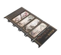 Gadpiparty Decorative Mini Folding Screen with Chinese Style Painting, Lacquer Craft Desktop Divider for Home Study and Office
