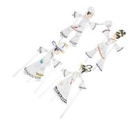 Gadpiparty DIY Chinese Shadow Puppet Kit for Kids 4pcs Hand-Painted Character Puppets for Cultural Education and Creative Play