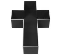 Gadpiparty DIY Cross Mosaic Foam Board Decoration in Classic Latin Shape with Elegant Matte Surface, Lightweight and Pre-cut for First Communion or Grave Memorial Cross Displays, Black
