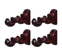 Gadpiparty Double Curtain Rod for 29mm Diameter Rods Wooden Wall Brackets 4pcs Thickened Base and Wide Compatibility , for Window Drapery and Old House Renovations
