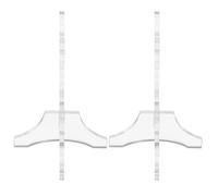 Gadpiparty Double Layer Flute Stand Acrylic Vertical Holder Desktop Display Rack Instrument Organizer for Crowded Practice Areas