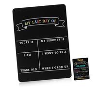 Gadpiparty Double Sided First Day of School Sign Board Writable Preschool Chalkboard for Memory Preservation Goal Setting Classroom Decoration