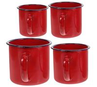 Gadpiparty Drinking Cups Coffee Mugs for Office and Dinner Party and 4pcs Vintage Enamel Mug Set 120ml Small Porcelain Coated Easy to Clean Elegant Camping
