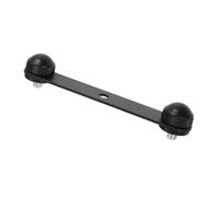 Gadpiparty Dual Microphone Boom Arm Mount Bracket with T-shaped Iron Structure and 3/8 Thread, Lightweight Mic Holder Bar Preventing Movement for Recording Studio and Outdoor Setups