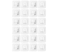 Gadpiparty Dual-Sided Wall Hooks Bathroom Storage and Simple and Generous Shape Kitchen 12 Sets Acrylic Super Adhesion Space Saving Design, Adhesive Hanging Hooks for