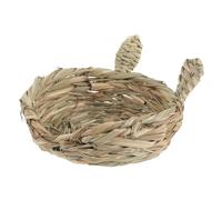 Gadpiparty Edible Woven Grass Mat Nest for Small Pets Chew-resistant Hamster Sleeping Bed and Guinea Pig Cage Natural Rat and Rabbit Nest for Boredom Relief and Active Play