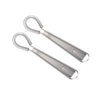 Gadpiparty Egg Beater Whisk and Quick Mixing Handheld Mixer 2pcs Stainless Steel with Spring for Effortless Stirring for Scrambled Eggs and Making Sauces the Kitchen
