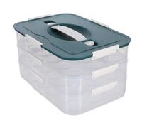 Gadpiparty Egg Holder with Lid and Handle Stackable Fridge Organizer for Eggs Kitchen Storage Box with Protective Compartments Transparent Design for Efficient Refrigerator Organization