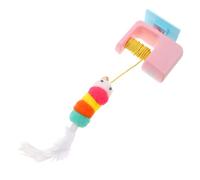 Gadpiparty Electric Automatic Retractable Cat Teaser for Door Hanging Pink 1Pcs, Interactive Indoor Kitten Teaser with Adjustable Elastic Rope for Cat Play and Exercise