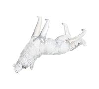 Gadpiparty Elegant Realistic Wolf Crystal Figurine, Wear Resistant and Easy to Clean White Crystal Glass Animal Statue for Shelf and Study Desktops, Wolf Lovers Keepsake Decoration