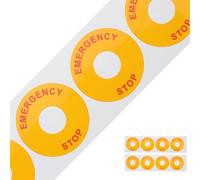 Gadpiparty Emergency Stop Caution Stickers with Strong Adhesion and Performance 8pcs for Red Pp Material for Industrial Equipment Practical Use in Community and Gym Safety