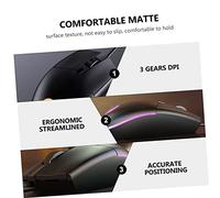 Gadpiparty Ergonomic Wired Gaming Mouse with Frosted Slip Surface Level Dpi Breathing Light for Laptop and Computer Use Comfortable Design for Long Hours