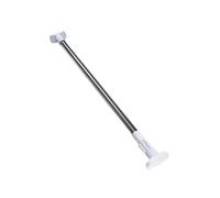 Gadpiparty Extendable Shower Curtain Rod Stainless Steel Multi-function Telescopic Tension Pole with Built-in Spring and Tool-free Installation, White, Gentle on Walls for Bathroom