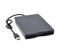 Gadpiparty External Floppy Disk Drive Plastic USB 2.0 Portable 3.5 Inch Black Compact Design with Faster Data Transmission Speed and Error-correcting Ability, for Convenient Carrying