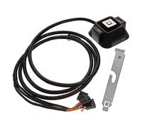 Gadpiparty External Pc Power Button Dual Usb and Audio Ports Atx Desktop Computer Power On/off Switch Black Compatible Motherboard for Remote Pc Start