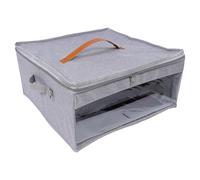 Gadpiparty Fabric Hat Box with Lid and Viewing Window, Rectangular Portable Hat Storage Box for Shape Protection, Stylish and Elegant Design for Bedroom and Travel Accessories