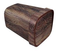 Gadpiparty Farmhouse Trash Can with Swing Top Lid Compact Faux Wood Grain Waste Container for Kitchen Bathroom Living Vintage Rustic Style Garbage Bin for Home Office Odor-trapping Dustbin in