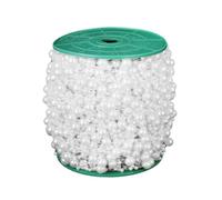 Gadpiparty Faux Pearl Beaded Chain for DIY Crafts and Wedding Decor White Round Beads String for Jewelry Making Handbag and Clothing Accessories